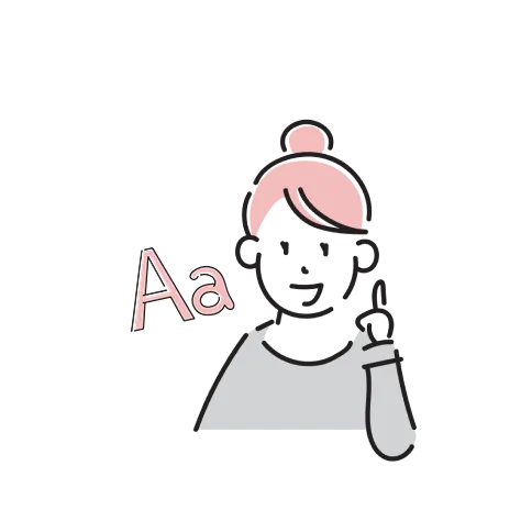 英語を話す女性のイラスト